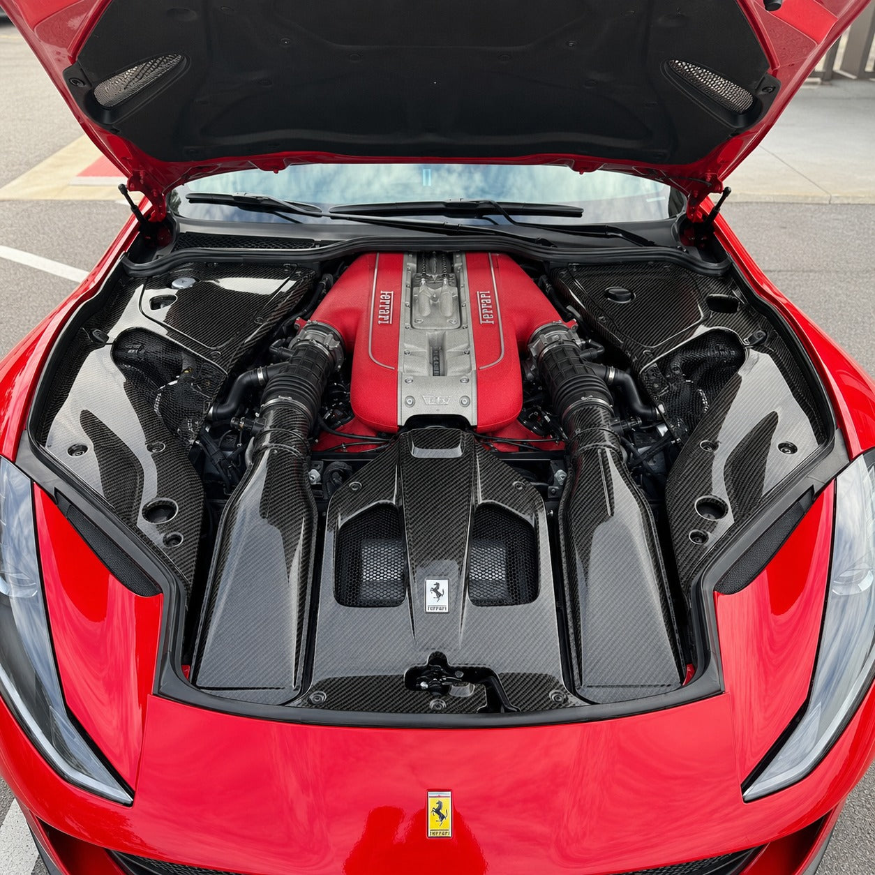 C3 Carbon Ferrari 812 Carbon Fiber Engine Bay kit