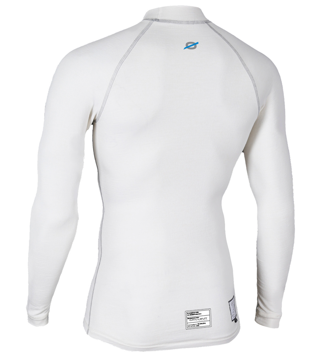 CHILLOUT PRO SPORT UNDERLAYER SHIRT TOP NOMEX WHITE BACK IMAGE