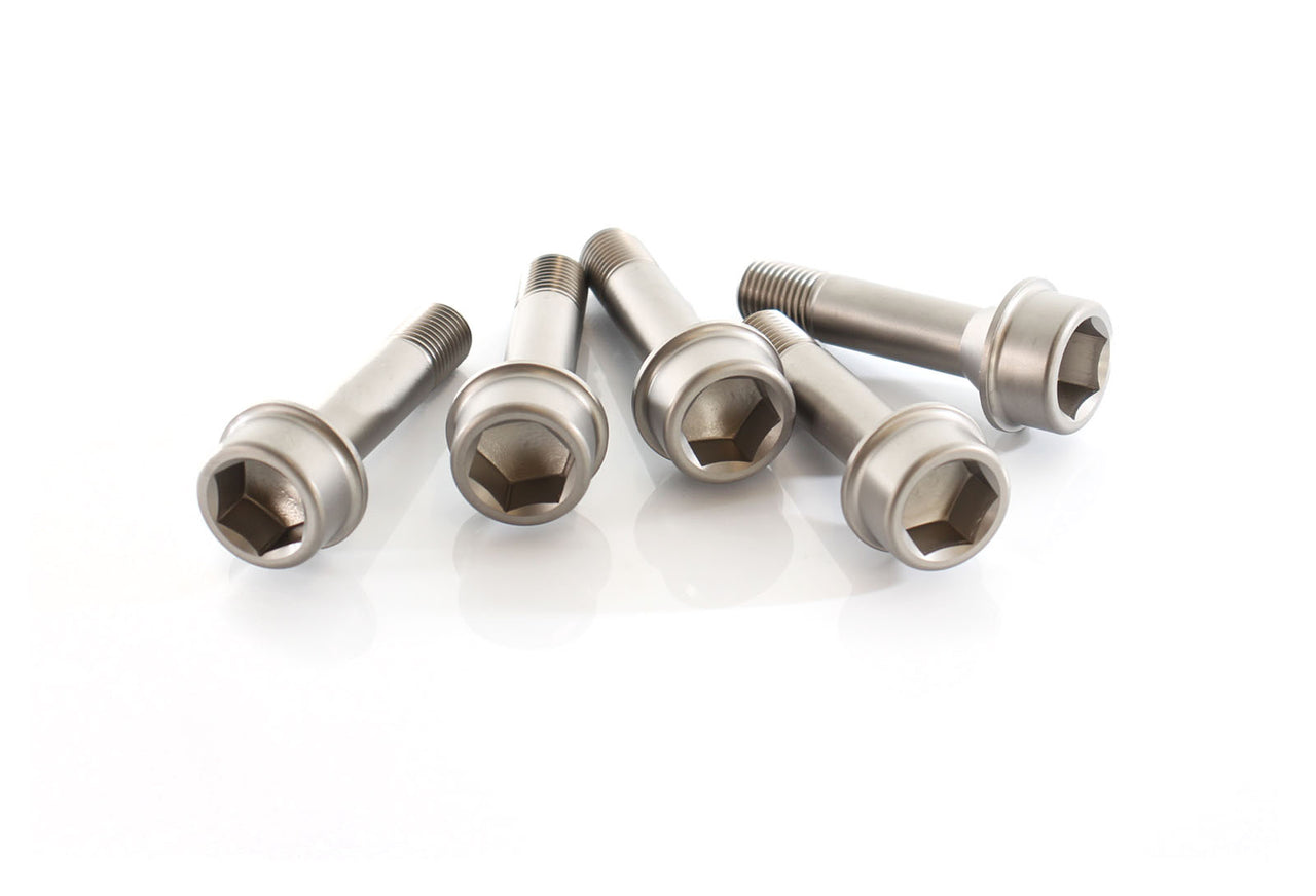 Buy a set of ten Ferrari titanium wheel lug bolts from Competition Motorsport and save on premium quality wheel hardware.