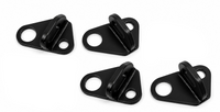 Thumbnail for Pair of a black metal triangular mounting bracket with a circular hole and a looped support, shown on a plain white background.