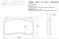 Thumbnail for Cobalt brake pad for C7 Corvette Z07 with Girodisc rotor conversion CRB.XR1.D1001 Image