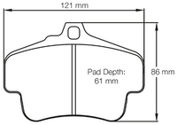 Thumbnail for Carbotech CT1135 Brake Pad Dimension Image