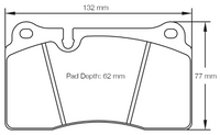 Thumbnail for Carbotech CT1165ZR Brake Pad Dimension Image
