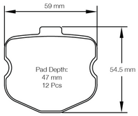 Thumbnail for Carbotech CT1185 Brake Pad Dimension Image