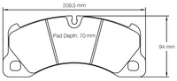 Thumbnail for Carbotech CT1349 Brake Pad Dimension Image