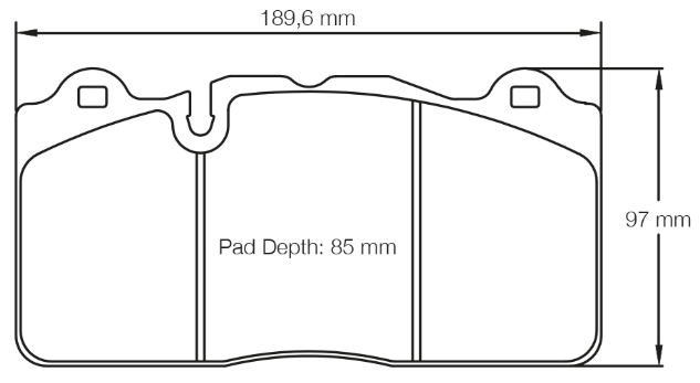 Carbotech CT1395 Brake Pad Dimension Image