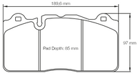 Thumbnail for Carbotech CT1395 Brake Pad Dimension Image