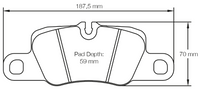 Thumbnail for Carbotech CT1417 Brake Pad Dimension Image