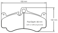 Thumbnail for Carbotech CT1431 Brake Pad Dimension Image