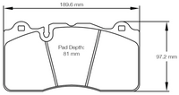 Thumbnail for Carbotech CT1835 Brake Pad Dimension Guide
