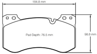Thumbnail for Carbotech CT2155 Brake Pad Dimension Image