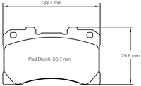 Thumbnail for Carbotech CT26747F Brake Pads