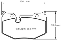 Thumbnail for Carbotech CT28951F Brake Pad Dimension Image