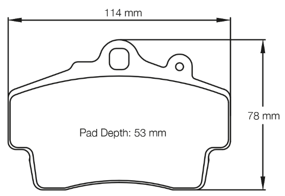Carbotech CT737 Brake Pad Dimension Image
