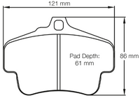 Thumbnail for Carbotech CT917 Brake Pad Dimension Image