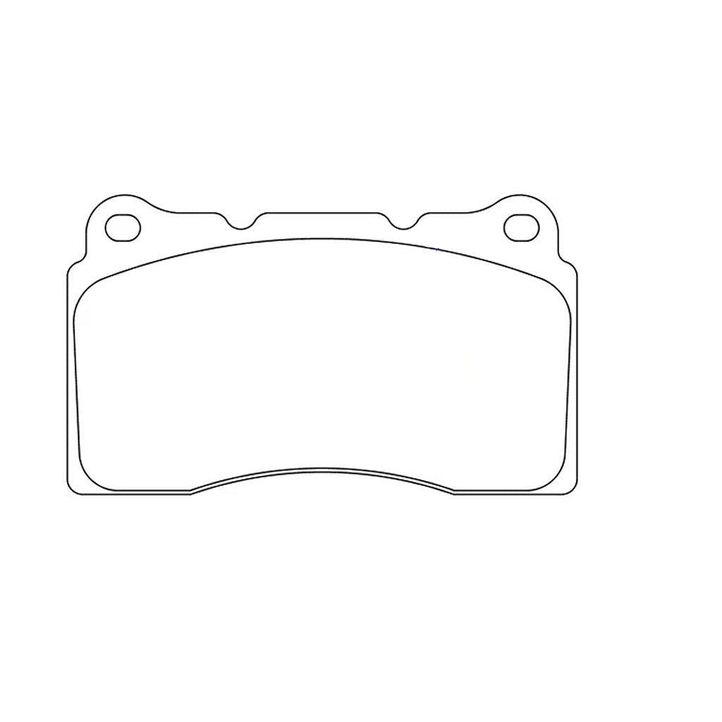 Technical drawing of a Cobalt D1001 brake pad with dimensions