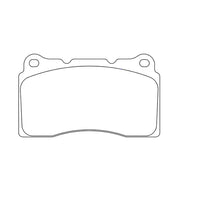 Thumbnail for Technical drawing of a Cobalt D1001 brake pad with dimensions