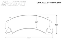 Thumbnail for Cobalt_Brake_pad_CRB.XRx.D1644_Sale_Image