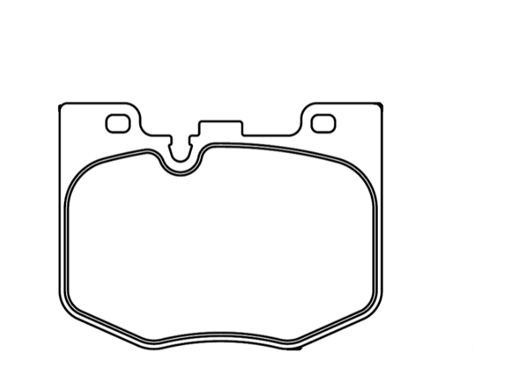 Technical dimension diagram of a Cobalt D1867 brake pad showing measurements: 124 mm width, 94.74 mm height, and pad depth of 74.