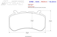 Thumbnail for Cobalt CRB.XR1.RC54 front brake pads for Mclaren 720S GiroDisc Conversion Image