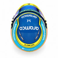 Thumbnail for Bell Fernando Alonso 2026 Aston Martin F1 mini helmet top view