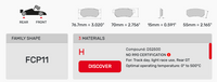 Thumbnail for Ferodo FCP0011 Brake Pads