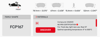 Thumbnail for Ferodo FCP0167 Brake Pads