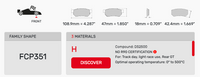 Thumbnail for Ferodo FCP0351 Brake pad dimension Image