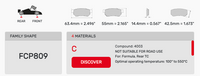 Thumbnail for Ferodo FCP0809 Brake Pad Dimension Image