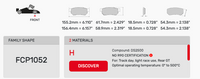 Thumbnail for Ferodo FCP1052 Brake Pad Dimension Image