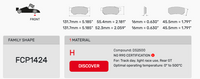 Thumbnail for Ferodo FCP1424 Brake Pad Dimension Image