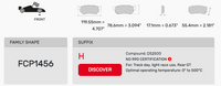 Thumbnail for Ferodo FCP1456 Brake Pad Dimension Image