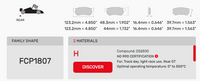 Thumbnail for Ferodo FCP1807 Brake Pad Dimension Image