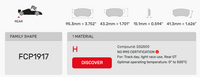 Thumbnail for Ferodo FCP1917 Brake Pad Dimension Image