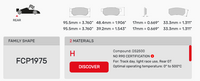 Thumbnail for Ferodo FCP1975 Brake Pad Dimension Image
