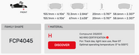 Thumbnail for Ferodo FCP4045 Brake Pad Dimension Image