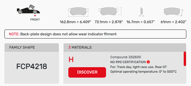 Ferodo FCP4218 Brake Pads
