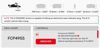 Thumbnail for Ferodo FCP4955 Brake Pad Dimension Image