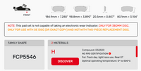 Thumbnail for Ferodo FCP5546 Brake Pad Dimension Image