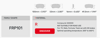 Thumbnail for Ferodo FRP0101 Brake Pad Dimension Image