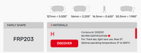 Thumbnail for Ferodo FRP0203 Brake Pad Dimension Image