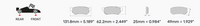 Thumbnail for Ferodo FRP1078 Brake Pad Dimension Image