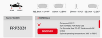 Thumbnail for Ferodo FRP3031 Brake Pad Dimension Image