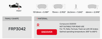 Thumbnail for Ferodo FRP3042 Brake Pad Dimension Image