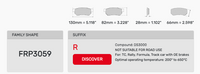 Thumbnail for Ferodo FRP3059 Brake Pad Dimension Image