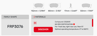 Thumbnail for Ferodo FRP3076 Brake Pad Dimensions Image
