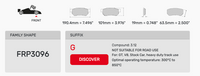 Thumbnail for Ferodo FRP3096 Brake Pad Dimension Image