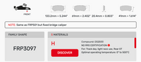 Thumbnail for Ferodo FRP3097 Brake Pad Dimension Image