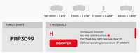 Thumbnail for Ferodo FRP3099 Brake Pad Dimension Image