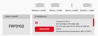 Thumbnail for Ferodo FRP3102 Brake Pad Dimension Image